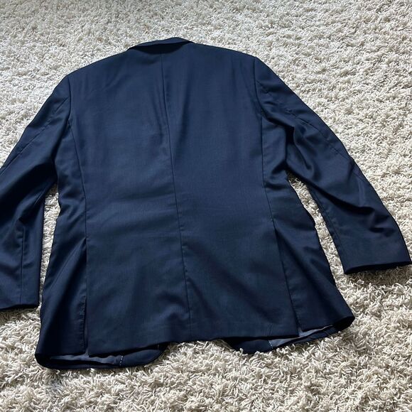 Peter Millar Suit Jacket Blazer Sport Coat Mens 44T Wool Navy - Picture 12 of 16